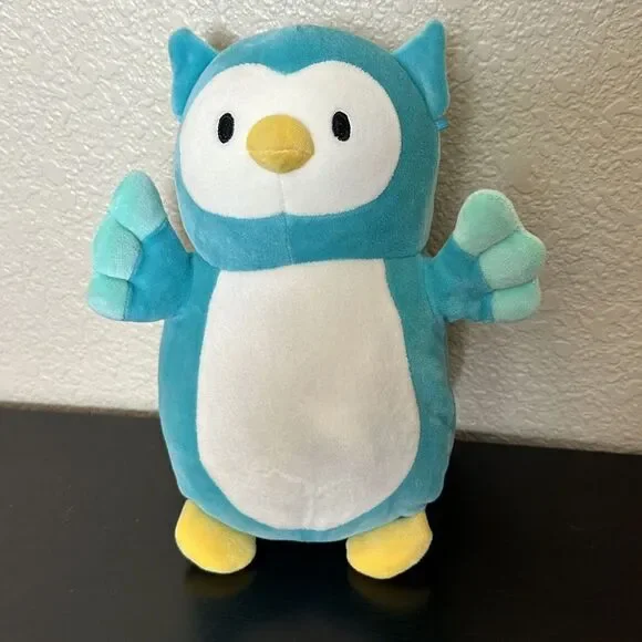 Sqishmallows Hug Mees Winston The Owl 10 Inches Blue Teal Stuffed Animal Plush - Picture 2 of 5